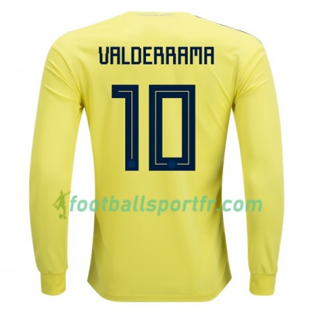 Tenue Colombie Valderrama 10 Domicile Coupe du monde 2018 Maillot de Foot ML